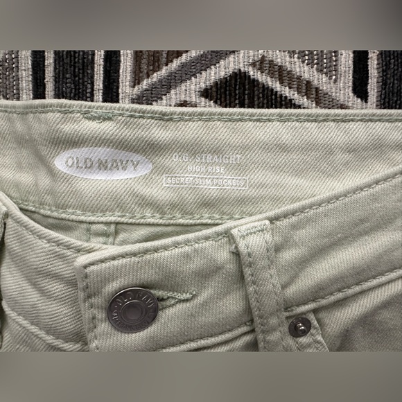 OG High Rise Light Green Straight Jeans - Picture 3 of 5